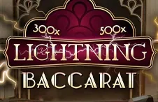 Lightning Baccarat with random win multipliers